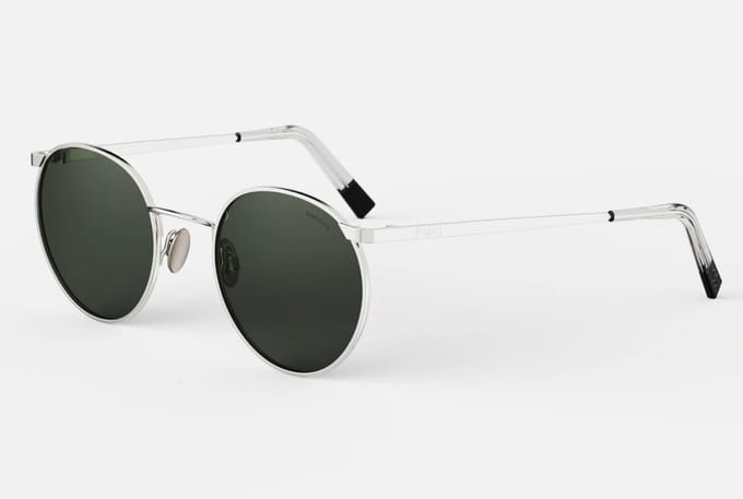 Randolph zonnebril P3043, 23K White Gold Skytec Polarized AGX, 51MM