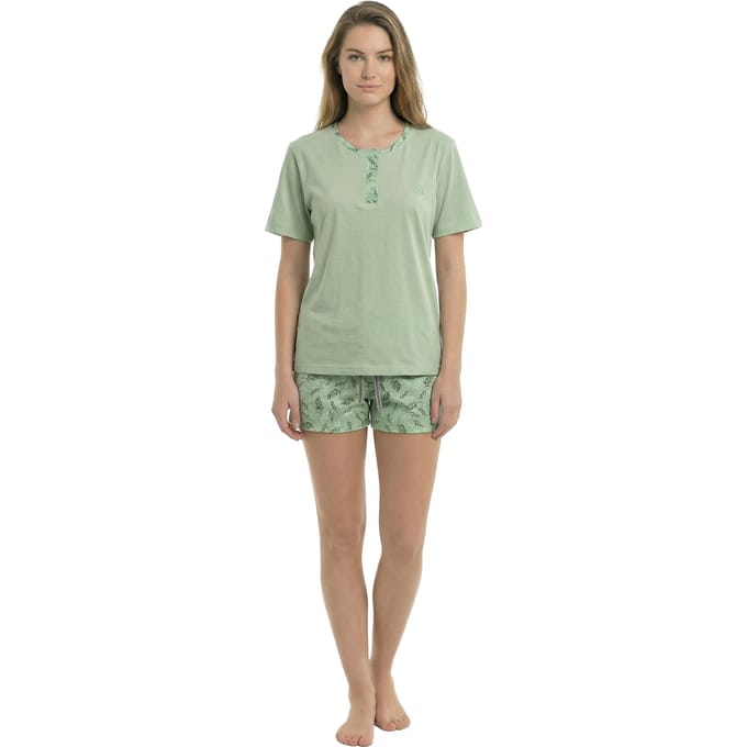 Dames Zomer Korte Mouwen Katoenen Pyjama's KL40000