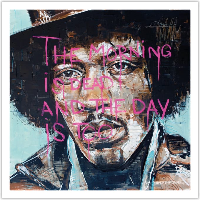 Jimi Hendrix 01 poster 50x50 cm