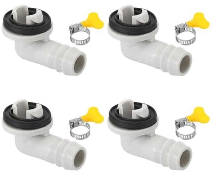 Universele 15 mm Airconditioner Afvoerslangconnectoren - 4 Stuks met Klemring voor Mini-Split Venster AC