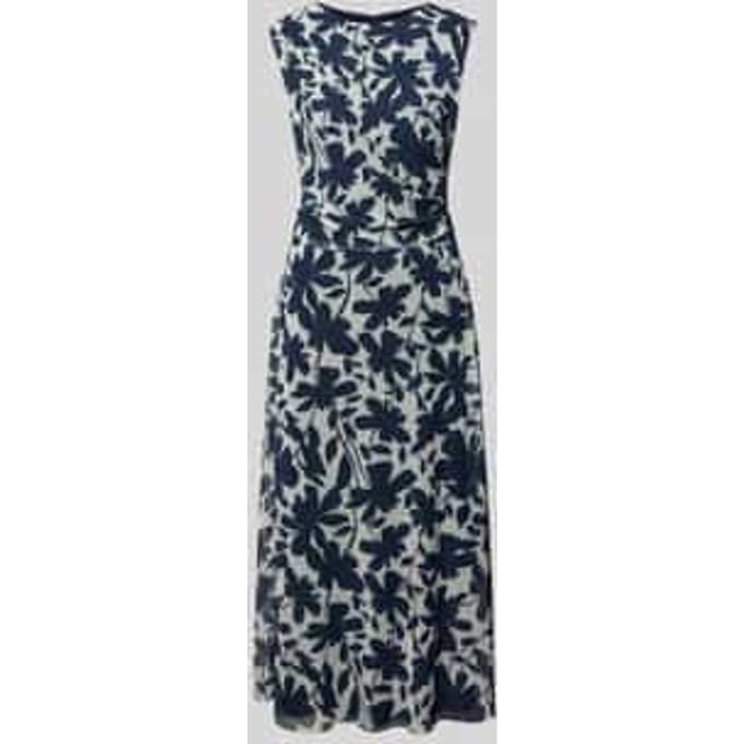 regular fit midi-jurk met all-over bloemenmotief