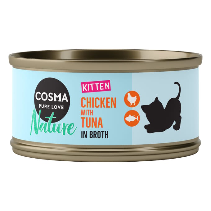24x70g Nature Kitten Kip & Tonijn Cosma Kattenvoer
