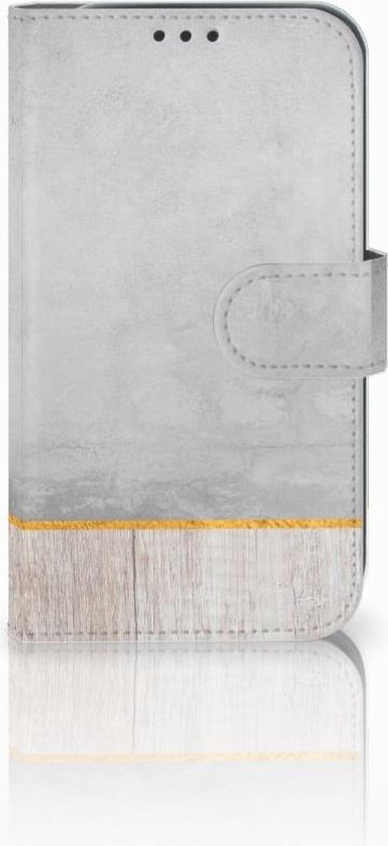 Samsung Galaxy Xcover 4 | Xcover 4s Book Style Case Wood Concrete