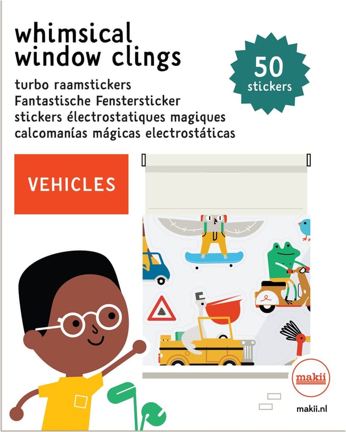 Makii - Turbo Raamstickers - Kleurplaten & stickers