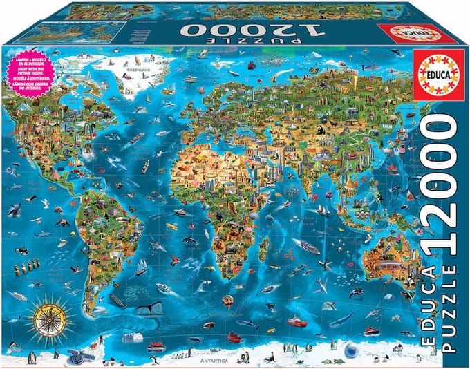 Educa puzzel Het Mooiste van de Wereld 12000 stukjes cadeau.