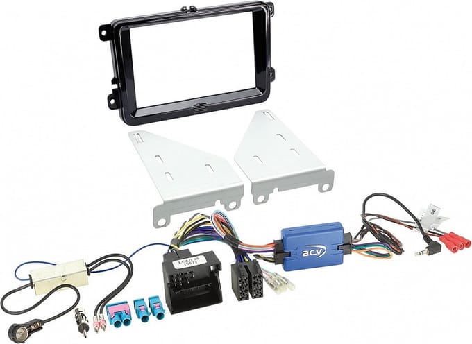 2-DIN Kit Diverse modellen Volkswagen - Seat - Skoda Pianolak Zwart