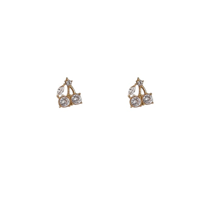 Go Dutch Label Oorknoppen Cherry Stones Stud Goudkleurig