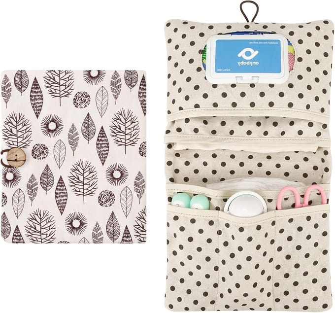 Handige Luiertas met Verschoonmat voor Moeders - Compacte Luiertas en Organiser voor Babyspullen in Crème Kleur