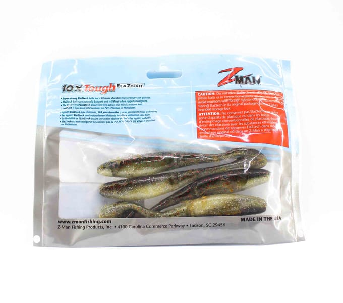 Zman Soft Lure Geurende PaddlerZ 4 Inch 5/Pack Rood Bot (8200)