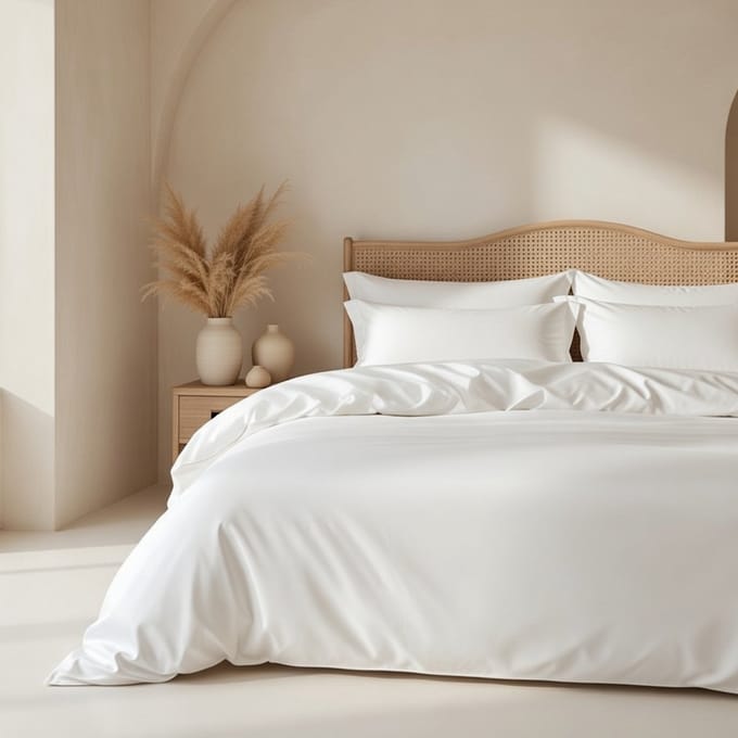 Dreamers Den Dekbedovertrek TENCEL™ Lyocell - Wit - 2-persoons (200 x 200 / 220 cm)