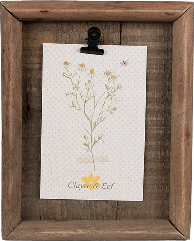 Clayre & Eef Fotolijst 16x3x21 cm Bruin Hout