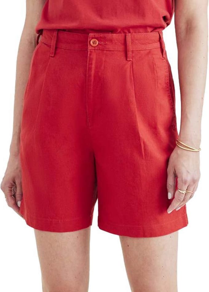 Dockers Pleated Original Korte Broek Rood 27 Vrouw