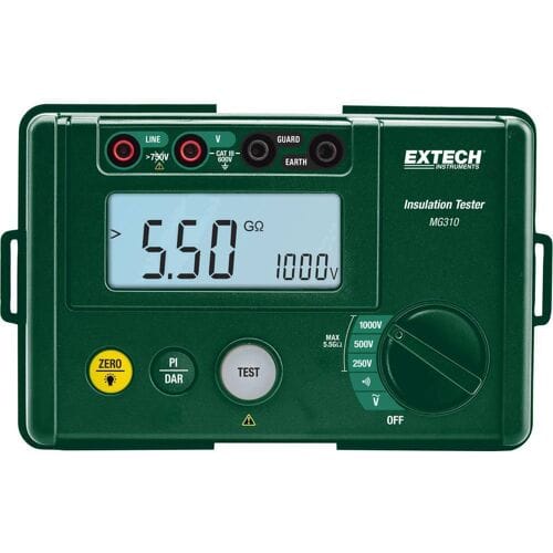 Extech MG310 Isolatiemeter – 250 V, 500 V, 1000 V – 5.5 GΩ