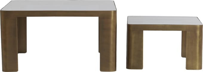 Light & Living - Salontafel OXE - Ø75x40cm - Brons - Set van 2