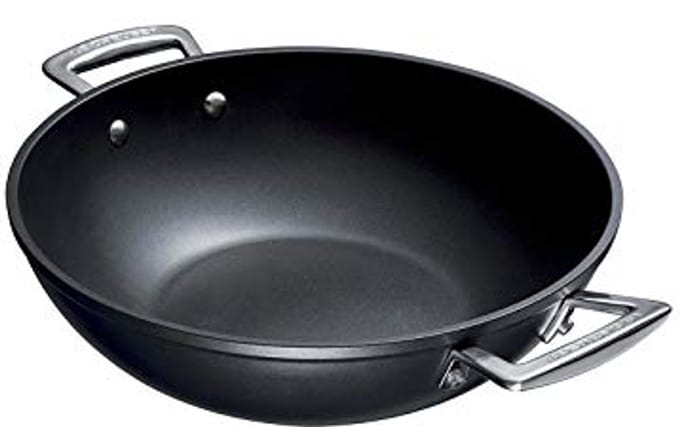 Wok Pan met 2 Hulp Handvatten, 32 cm
