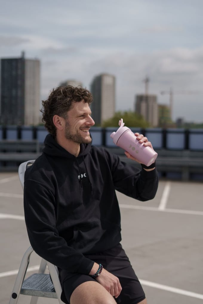 Shakebeker RVS - Roze Shaker - RVS - Motivatie - Quote - Sporten