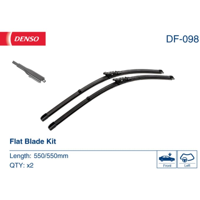 Wisserblad DENSO DF-098, 550mm, Voor, 2 Stuk