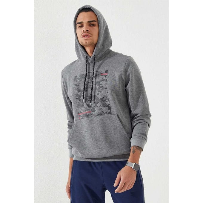 Heren Hoodie met camouflageprint