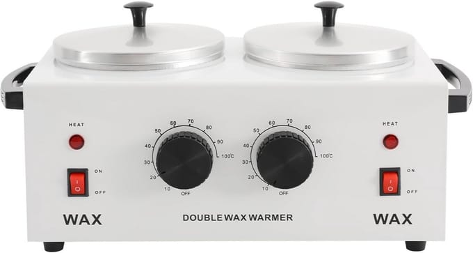 Dubbele Waxverwarmer - Ontharingsapparaat - Professioneel ontharen - Dubbele pot ontwerp - 2x 400 ml - Wit