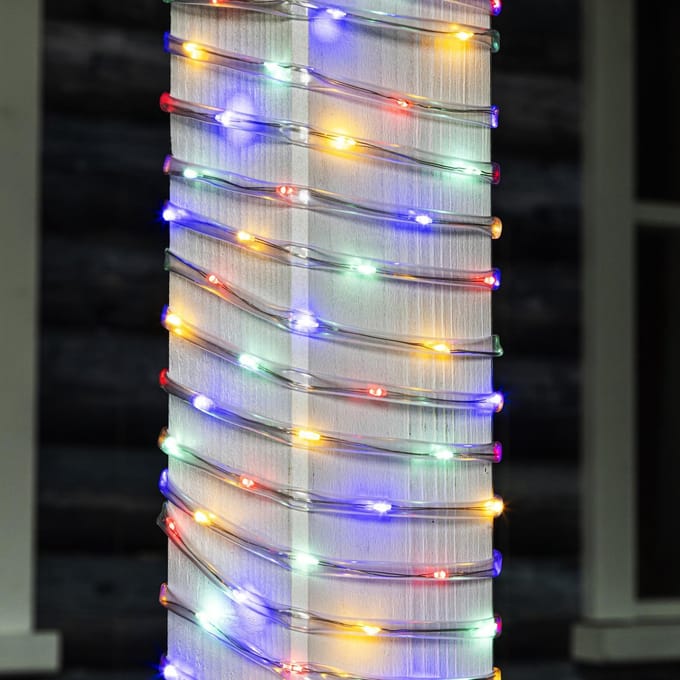 HI Feestverlichting lichtslang - 100 led lampjes - gekleurd - 5 m - 8 functies - kerstverlichting