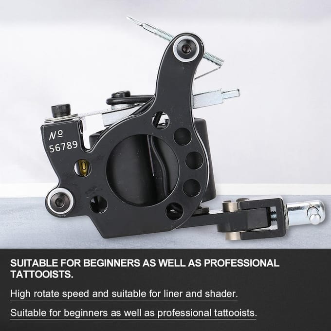 Professionele Legering Tattoo Machine Koperen Spoelen Tattoo Liner Machine Shader Gun black