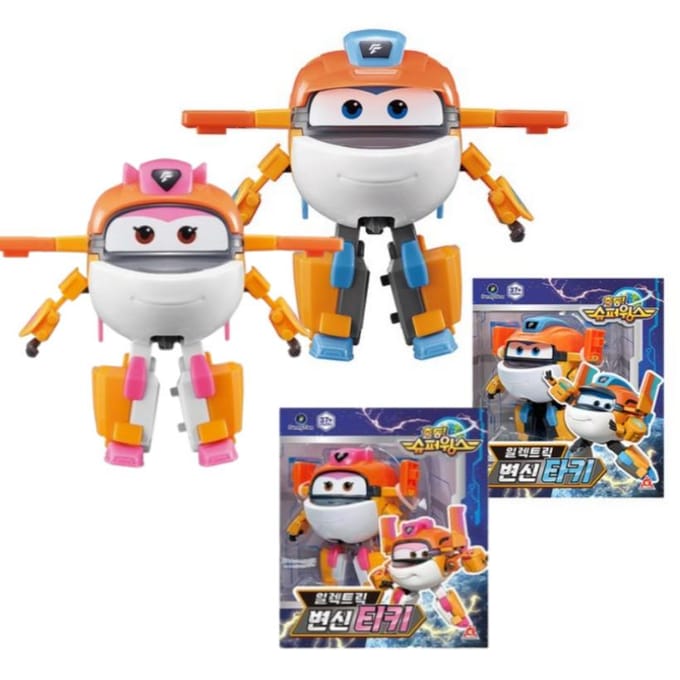 Super Wings Ensemble Robot Tiki Taki Transformable Électrique Cadeau Enfant Collectionnable Jeu Coréen orange