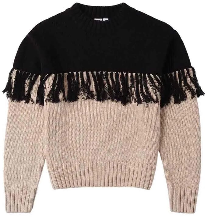 Ido 4a832 Trui Beige,Zwart 8 Years Meisje
