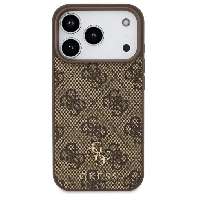 Guess Back Cover Case - MagSafe voor iPhone 17 Pro Max - Bruin - Schokbescherming & Goede Grip