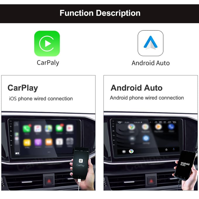 CP001 Bedrade USB CarPlay Dongle Android Auto Autonavigatie Mini Box Mirrorlink voor Android iOS zwart