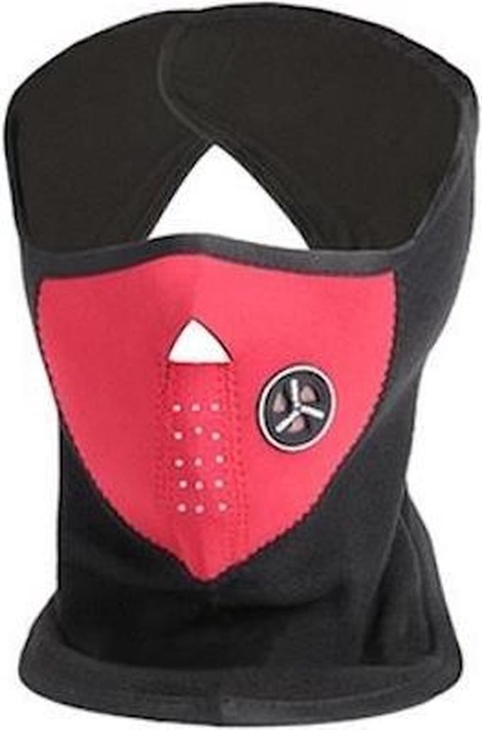 Scoby - Multifunctioneel Fleece Skimasker - Bandana - Nekwarmer - Thermo - One Size - Rood