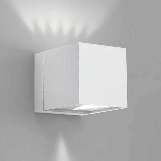 Milan Iluminación Wandlamp Dau in kubusvorm, up-down, wit