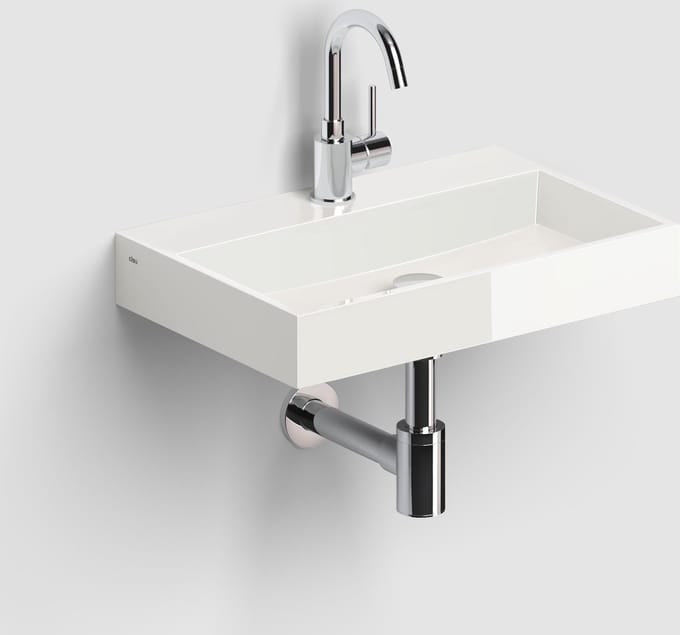 Clou Mini Wash Me Plus fontein 48cm, zonder plug, mineral marmer