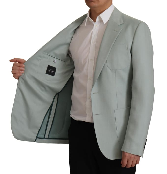 Dolce & Gabbana Lichte Groene Kasjmier Zijde Heren Blazer