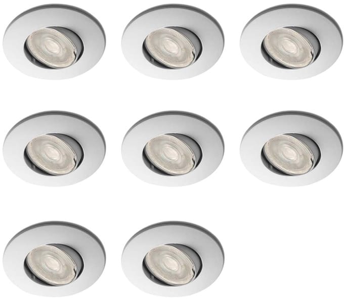 Lybardo - Inbouwspots - 8-pack - Spotjes Inbouw - Lucca - Kantelbaar