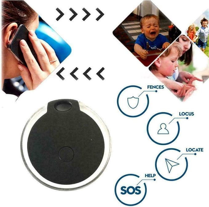 Mini GPS Tracker - Anti-verlies Tracker - Veiligheid Objecten - Lange Batterijduur - 42x42x8 mm