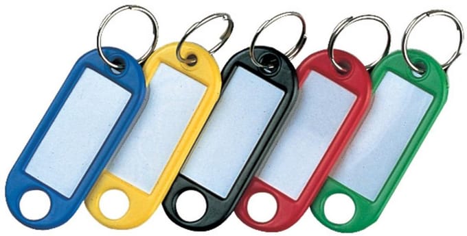 RESKAL sleutelhanger met ring, diameter 14 mm, zwart kunststof