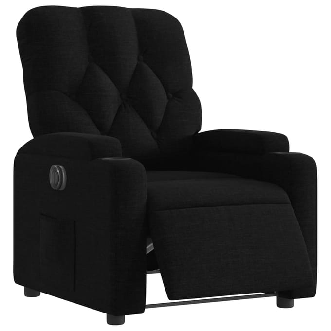 vidaXL - Fauteuil - verstelbaar - elektrisch - stof - zwart