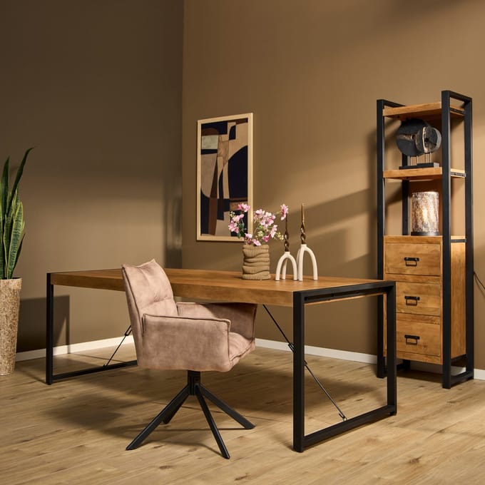 StarFurn Eettafel Boaz Naturel Mangohout 180cm