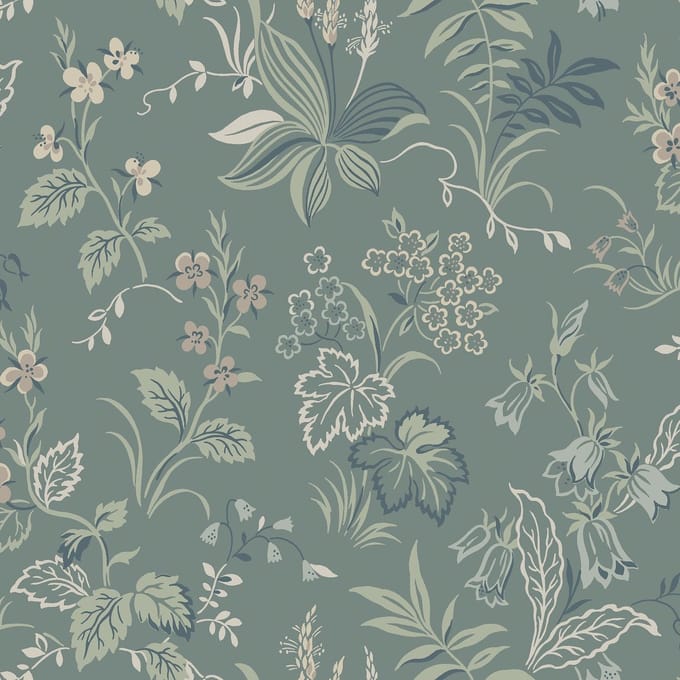 Boråstapeter Vliesbehang 3265 - Timeless Traditions - Botanisch Groen - 53cm x 10.05m