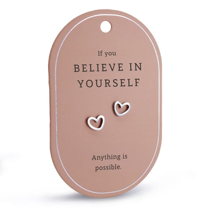 Oorbellen - Zilver - Believe in yourself