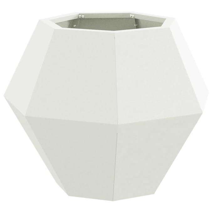vidaXL Plantenbak Wit 50 x 50 x 40 cm Staal