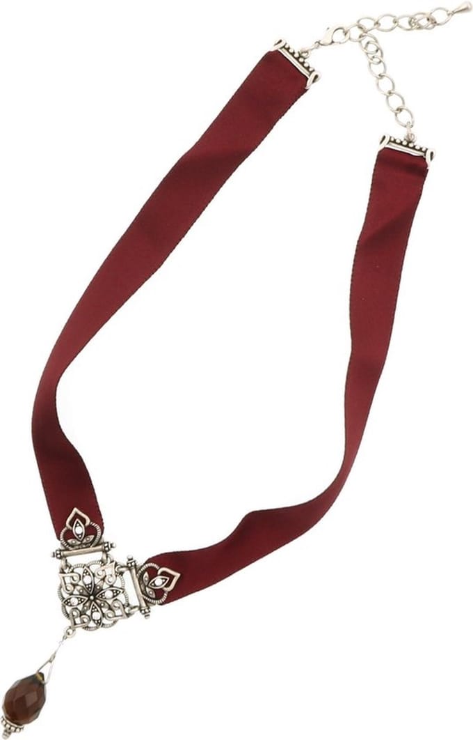 Behave - Dames Choker Ketting Rood - Mode Statement Ketting - Nikkelvrij