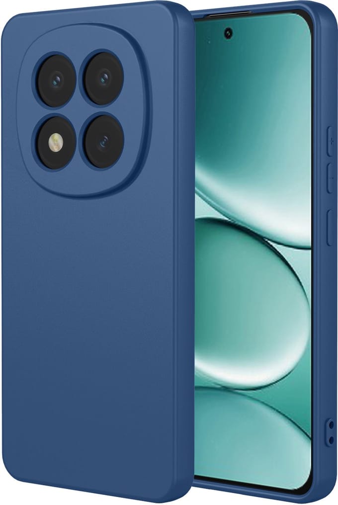 MobyDefend Hoesje - Geschikt voor Xiaomi Redmi Note 15 Pro 5G - Matte Siliconen Backcover - Blauw