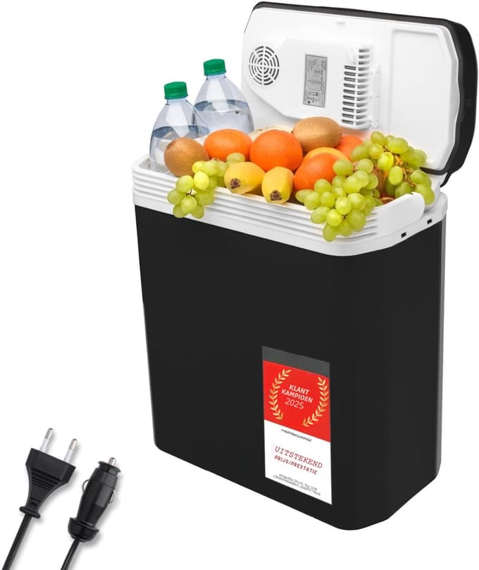 REN® Koelbox Elektrisch 12v 230 Volt - Koelbox - Koelbox Elektrisch - Zwart - 40cm x 24cm x 43cm