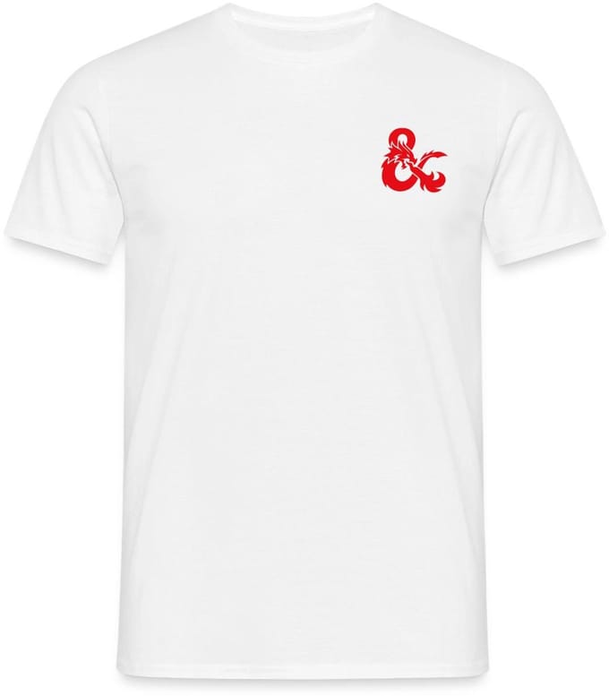 Dungeons And Dragons Logo In Rood T-Shirt Heren