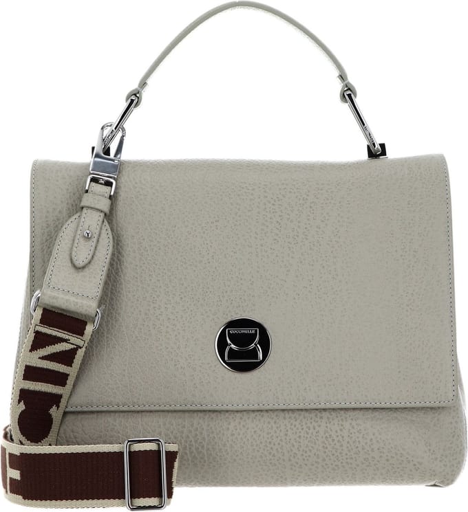 COCCINELLE Leren Handtas Schoudertas Liya Elephant Handbag Gelso Lichtgrijs