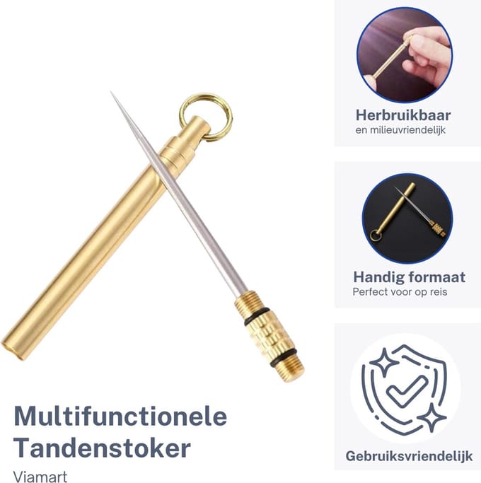 ***Multifunctioneel - Milieuvriendelijk & Herbruikbaar - Tandenstoker - Altijd bij de hand - van Heble® ***