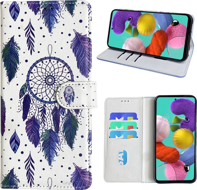 Hoesje geschikt voor Samsung Galaxy A51 Bookcase met dromenvanger print