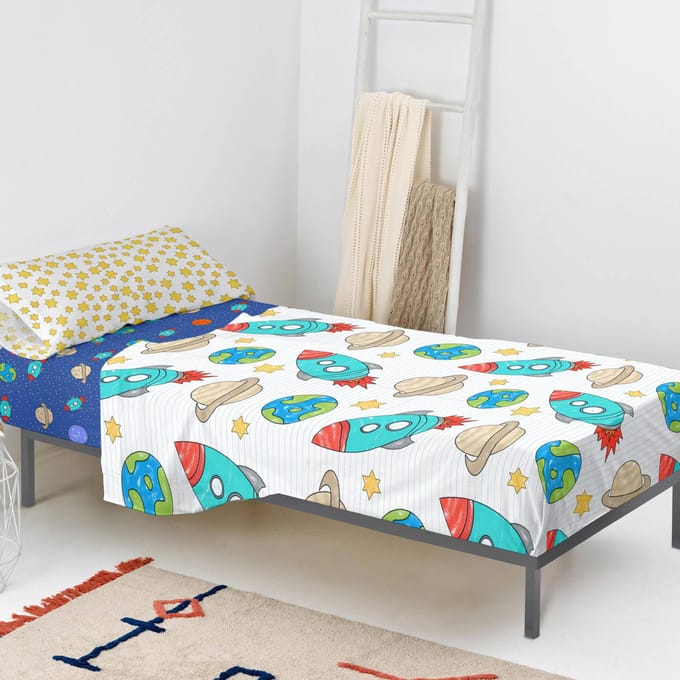 Kinderlakenset Space Rocket | Mr Fox
