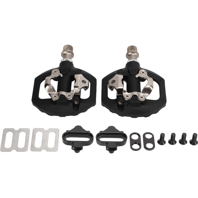 Dubbelzijdig Platform Multi-Use Pedaal voor SPD Mountainbike Fiets Afgedichte Clipless Pedalen met black